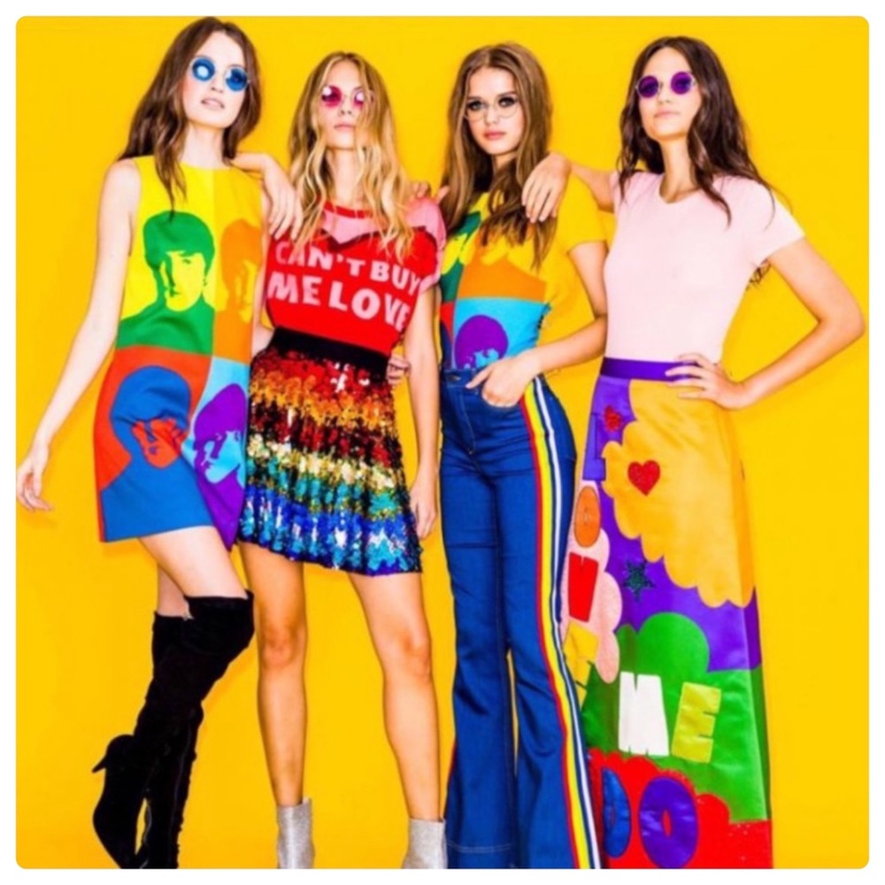 ALICE + OLIVIA X BEATLES CLYDE SHIFT DRESS - Picture 3 of 16